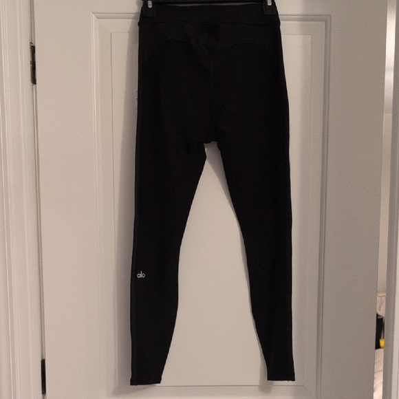 ALO Yoga Relay Alosoft Black/White High-Waist Leggings XS - Picture 10 of 14
